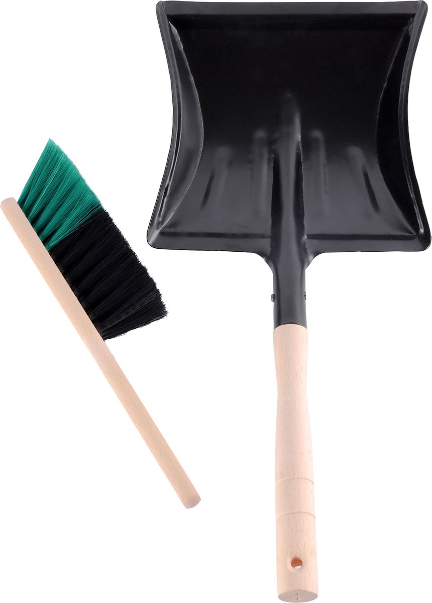 Goedkoopste Garronda Stoffer en Blik – Handveger - Open Haard – Zwart/Groen - GD-WAL-MAD-DustpanBrush