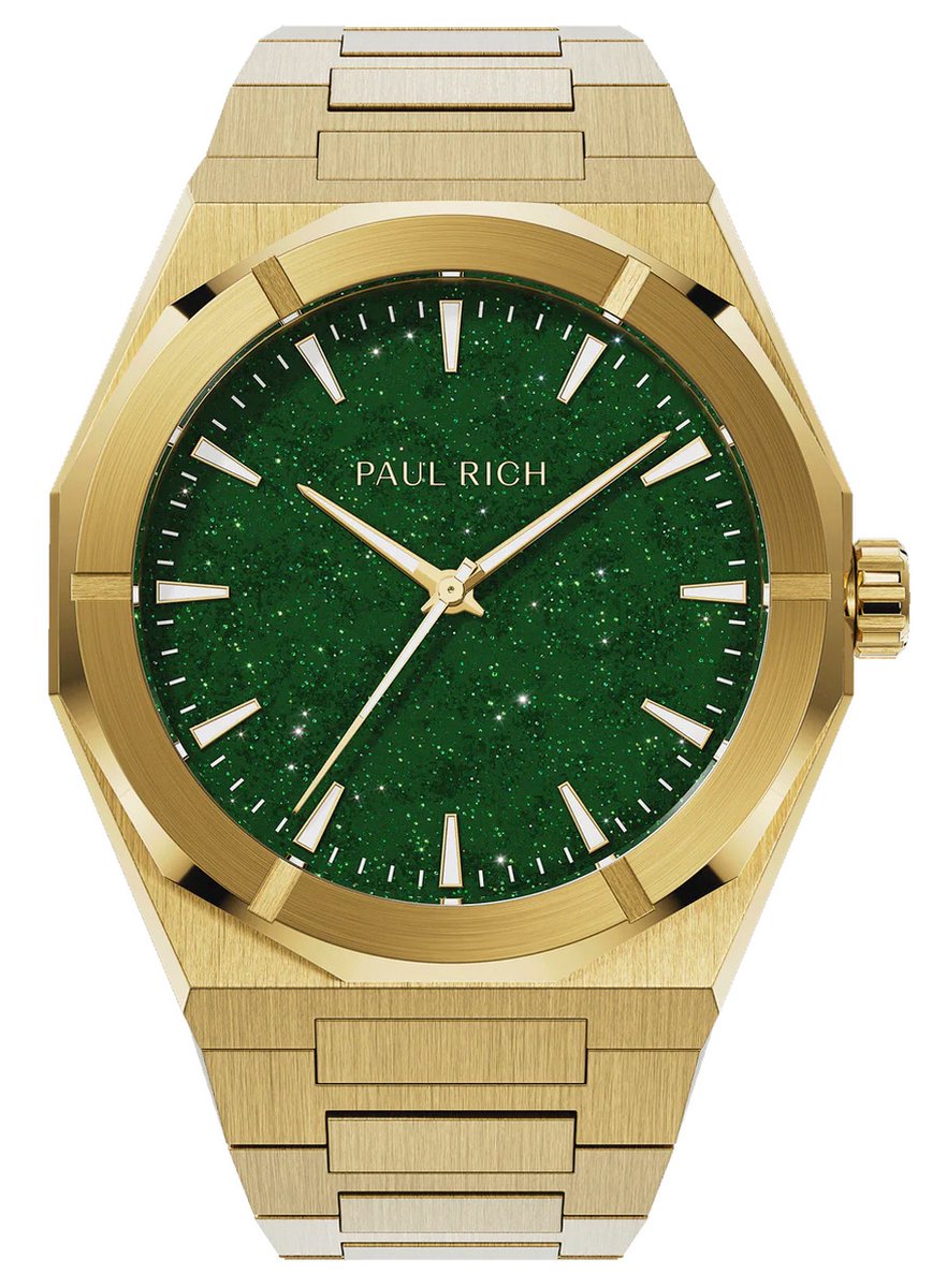 Paul Rich Star Dust II Gold Green SD208 horloge