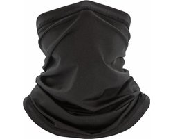 foto van Scoby - Mondbescherming Col - Nekwarmer - Bandana Hoofdband Spandex Fashion Sport UPF50 Zwart