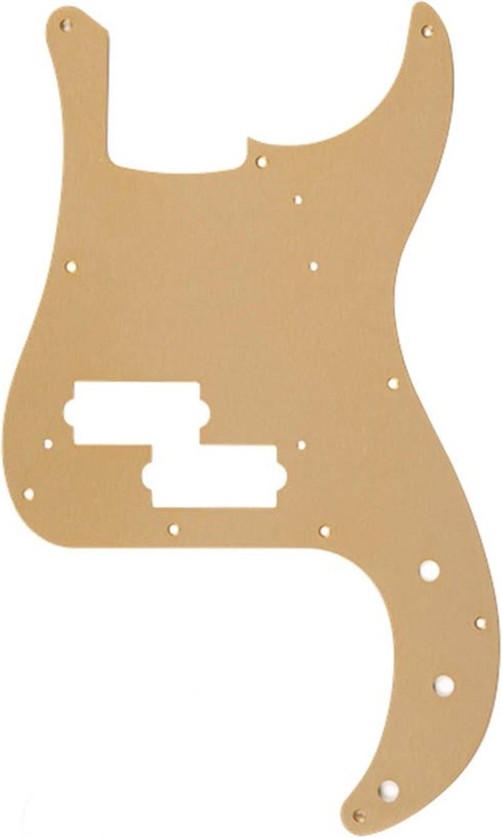Fender 95634049 pickguard 1958 Precision Bass, 10 screw holes, 1-ply, gold anodized