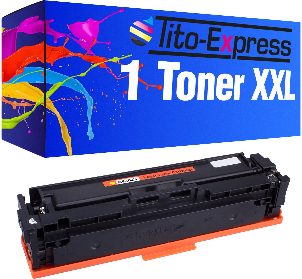 PlatinumSerie 1x toner cartridge alternatief voor HP CF402X Yellow