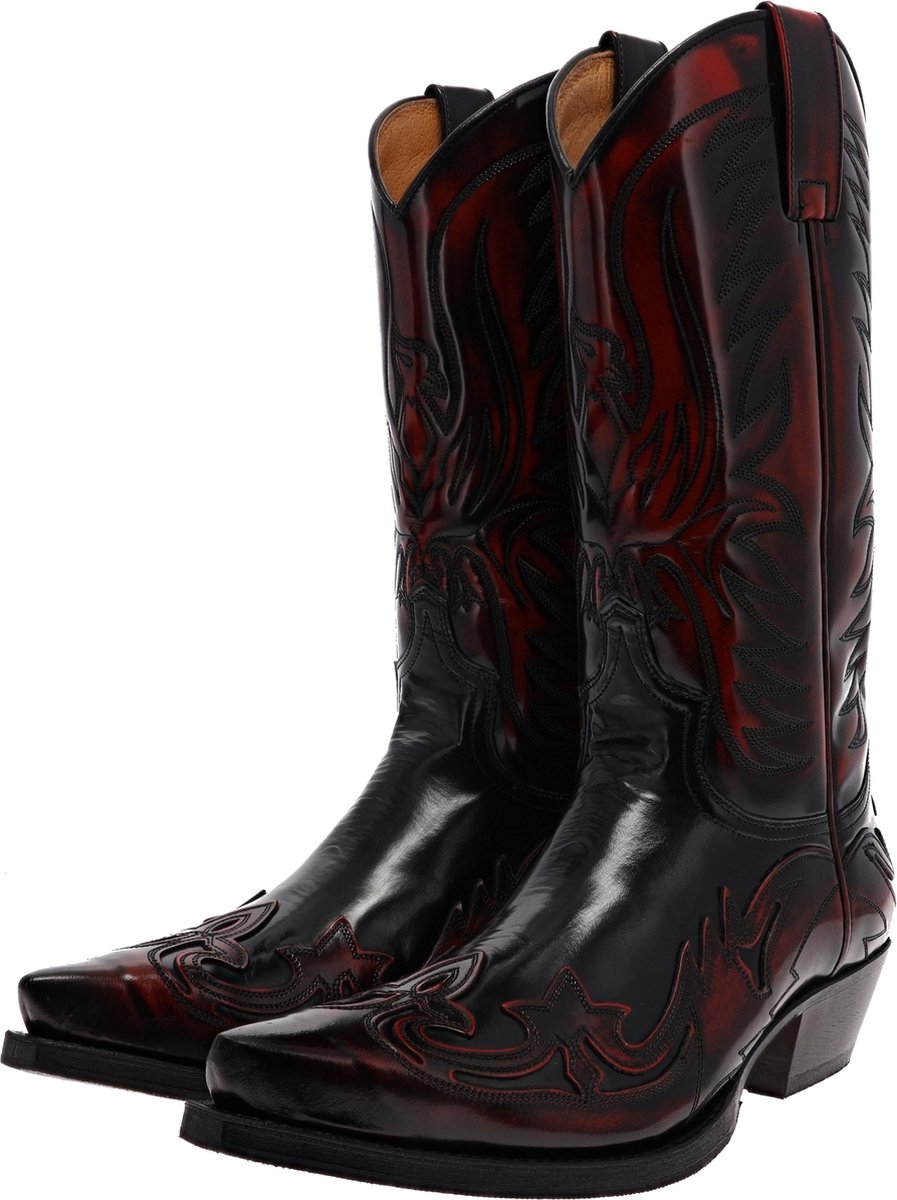 Sendra CUERVO WEST 3241 westernlaars rood zwart - 48 EU