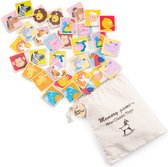 New Classic Toys - Houten Memory Spel voor Kinderen - Educatief Geheugenspel met Dieren - Inclusief Opbergzak