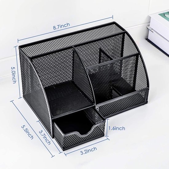 Monolith Desk Organizer Wit Met 3 USB Poorten Voor Het Opladen Van Smartphones Of Tablets