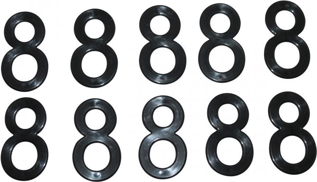 Chiffre 8 pour plaque d'immatriculation Tiflex H45mm Neuf pour moto