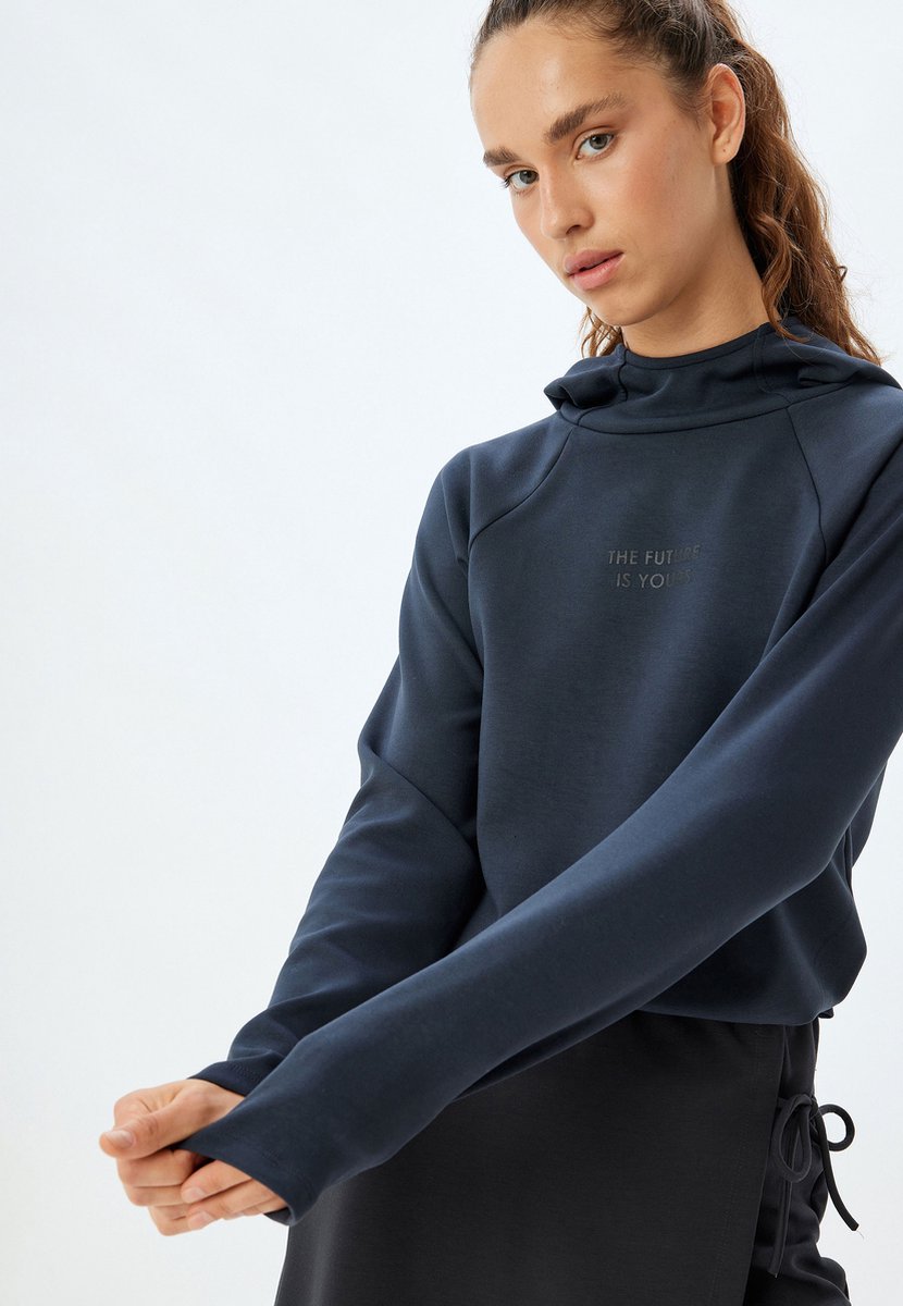 Capuchon kraag Met drukwerk Sweatshirt