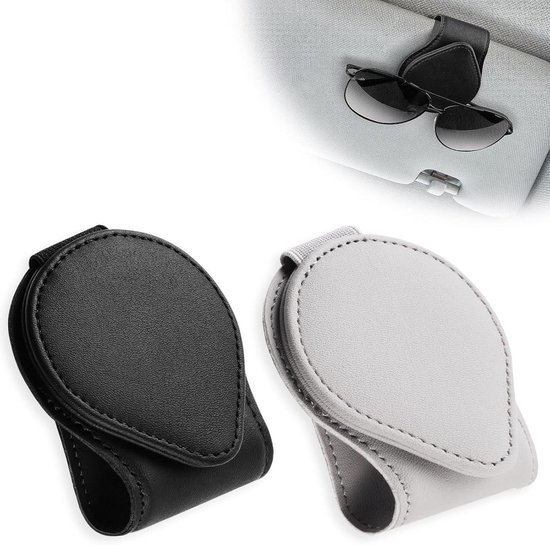 Nieuwe zonnebrilhouders voor auto Magnetische lederen zonnebrilclip voor autovizier Brilhangerclip kopen vanaf een prijs van 4.95