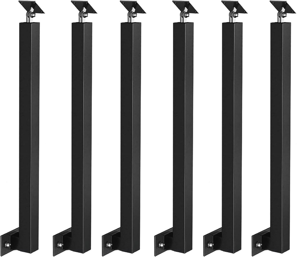 Metalen trap balusters voor binnentrappen en dek leuningen - Verstelbare 270° hoek beugels in zwart