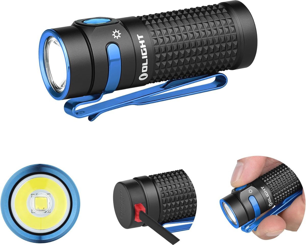 Kleine Oplaadbare Zaklamp tot 1300 Lumen - Superheldere Minizaklamp met 6 Modussen en Lange Looptijd
