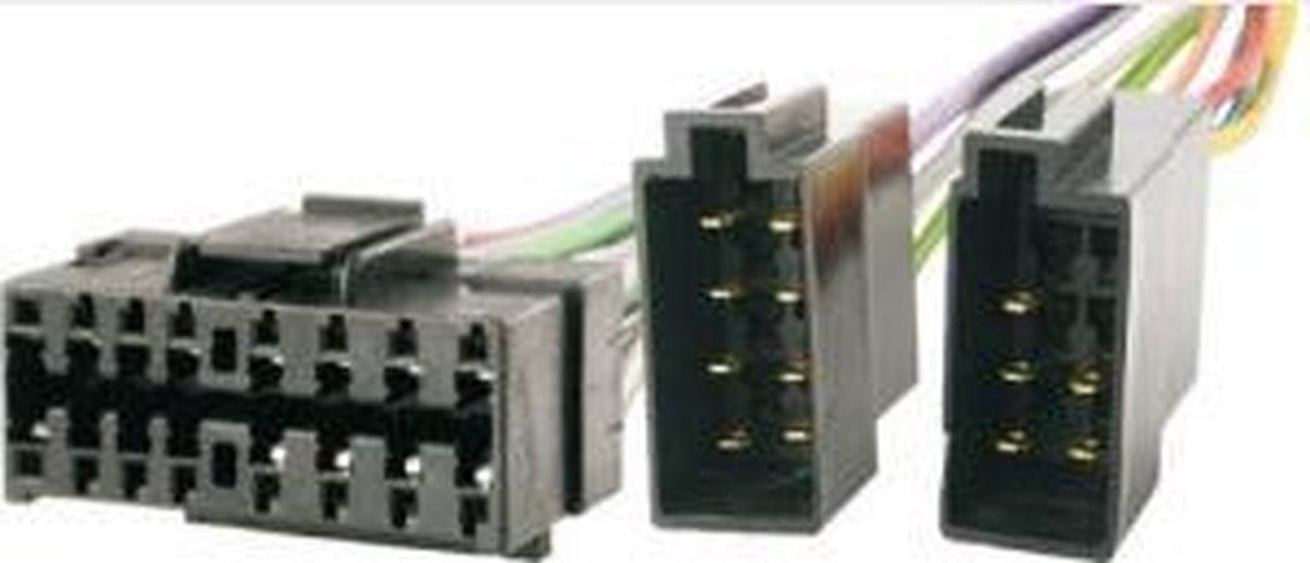 ISO kabel voor JVC autoradio - 30x12mm - Diverse KS, KD en KW - 16-pins - 0,15 meter – foto 2