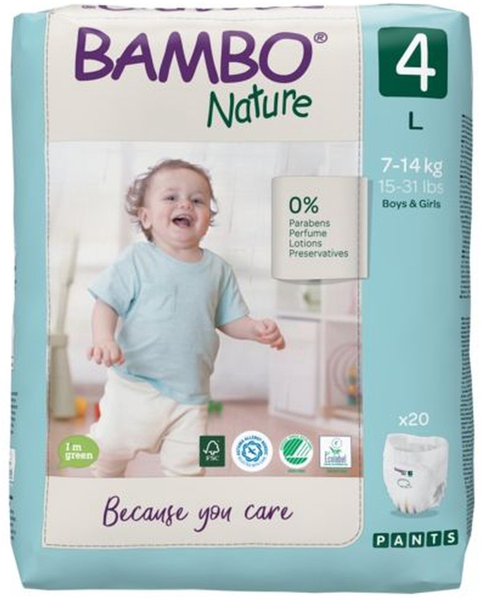 Bambo Nature Luierbroekjes Maat 4 L 20ST