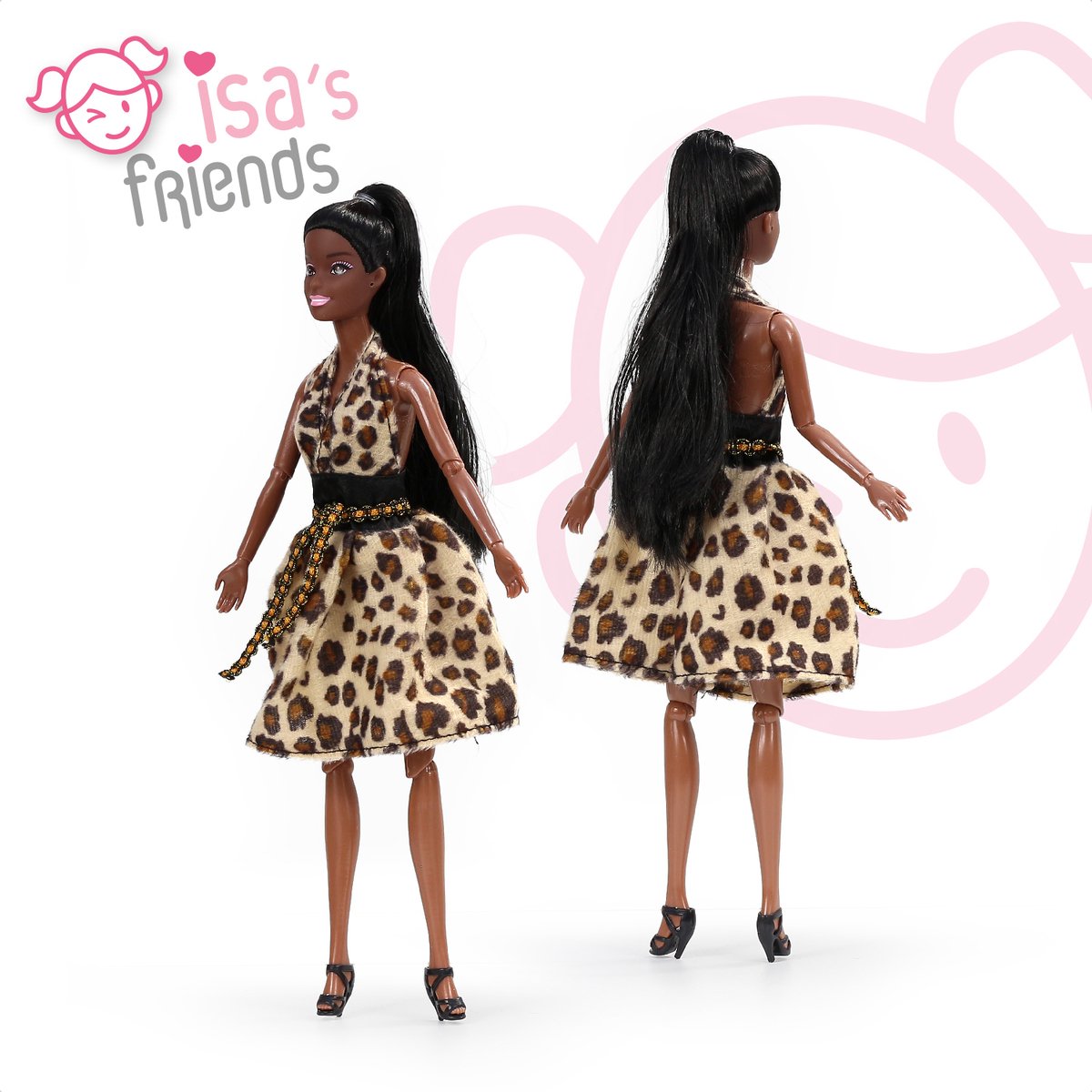 Isa's Friends® Poppenkleertjes - 5 Outfits voor modepoppen - Setje 'Zoë' - Geschikt voor Barbie — afbeelding 6