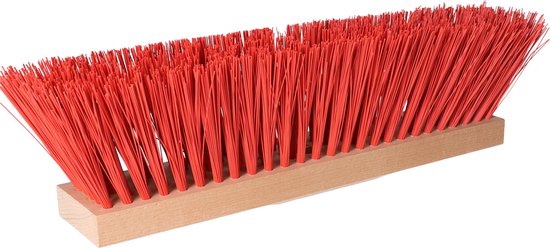 Buemag Bezemkop - Elaston - rood - hout - hard - 40 cm - 24mm - straatbezem/buitenbezem van Buemag — afbeelding 4