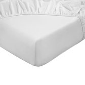 Bol.com DoubleDry Hoeslaken 100% Natuurlijk Katoen - Tweepersoons 180x200 cm - Zacht & Ademend - Rondom Elastiek - Wit aanbieding