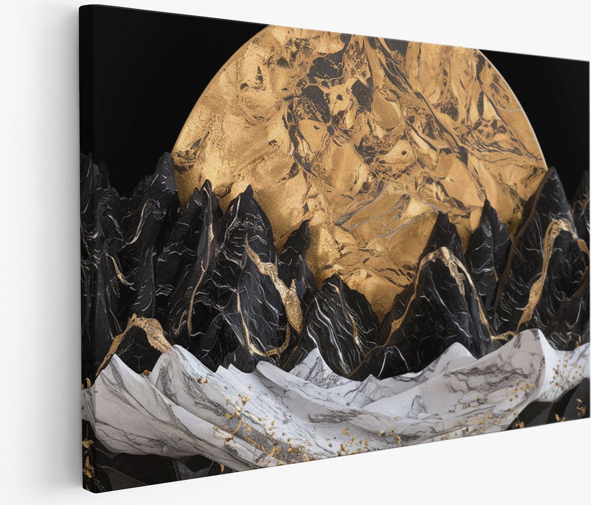 Saammp Muurcirkel Hout - Schotse Hooglander Koe - Zwart-Wit - Dieren - Portret - Ø 80 - Wandcirkel - Wanddecoratie Cirkel - muurdecoratie Woonkamer - Slaapkamer decoratie - Rond Schilderij