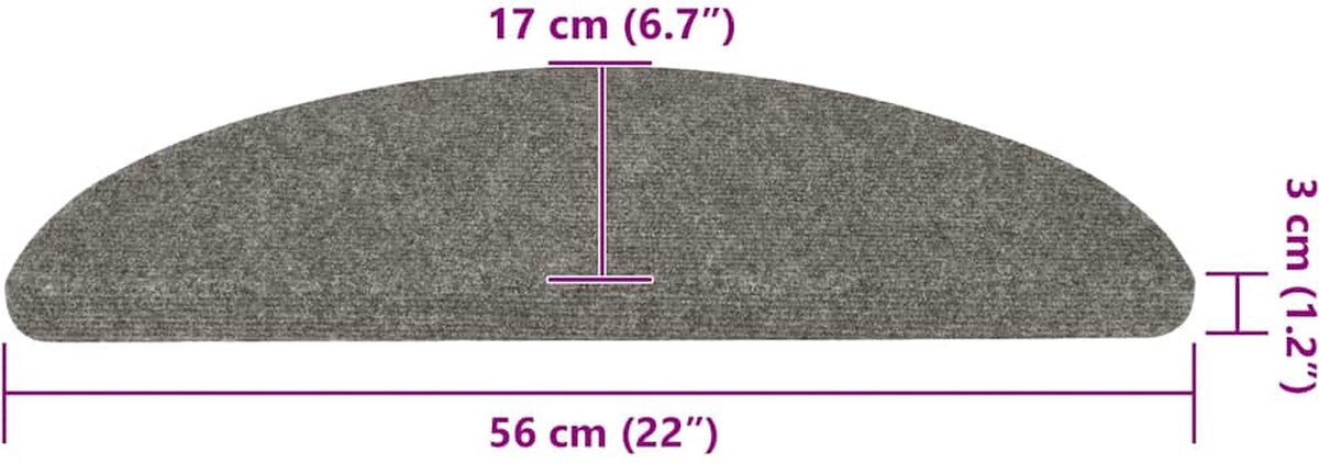 Trapmatten Zelfklevend 20 st 56x17x3 cm bruin | -nl