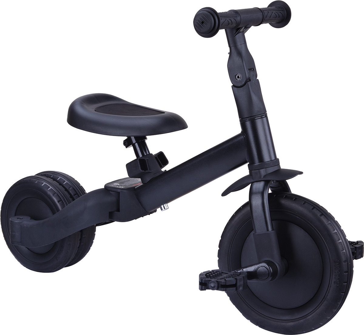 Topmark 4 in1 Driewieler - Loopfiets - Balance Bike - Kaya - Zwart -2025 — afbeelding 3