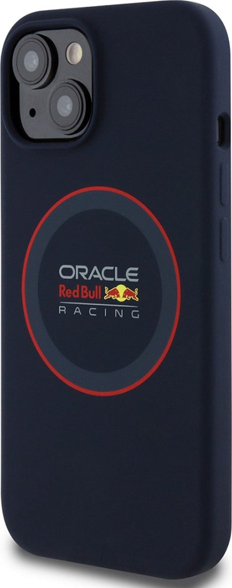 Red Bull Racing Silicone Red Ring Back Cover hoesje met MagSafe voor Apple iPhone 14 - Donkerblauw van Red Bull Racing — afbeelding 5