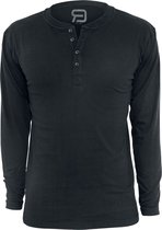 R.E.D. Rock-Engineered Design Zwart basic shirt met lange mouwen en hoofdband - Heren - XL
