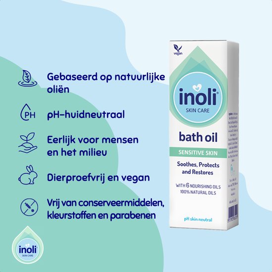 Inoli Skincare - Inoli Badolie voor Gevoelige Huid 100 ml - Babybenodigdheden - 100ml van Inoli — afbeelding 3