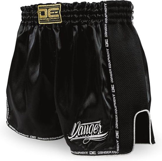Short Muay Thai Danger Shorts Basse - Satin - Noir - Taille M