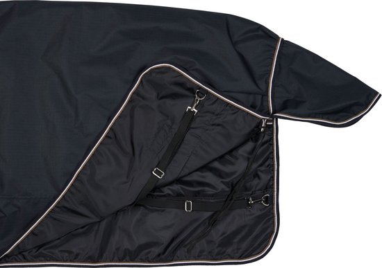HORZE Glasgow Coperta Da Scuderia Per Cavallo - Leggera E Traspirante, Imbottitura 100g, Blu, Taglia 155 - Con Fibbie A T E Cinghie Incrociate