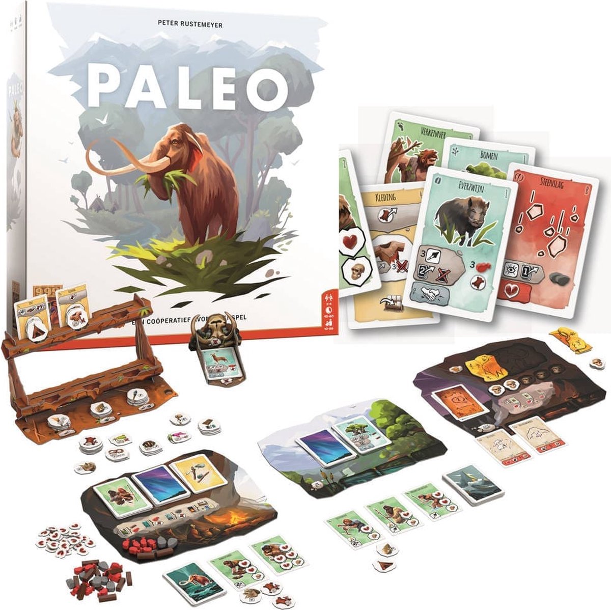 999 Games - Paleo - Bordspel - Een uitdagend coöperatief avontuur - Gezelschapsspel - Coöperatief spel - Familiespel — afbeelding 15