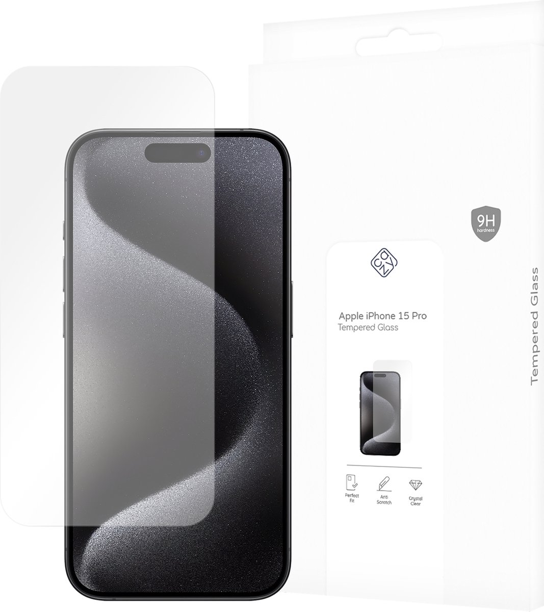 Cazy screenprotector geschikt voor iPhone 15 Pro - Screenprotector Gehard Glas
