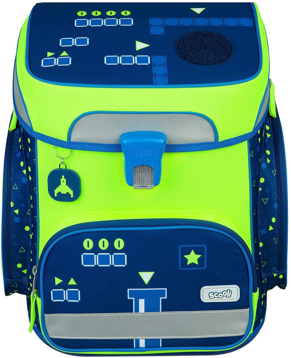 Scooli Schooltas EasyFit Schulranzen-Set 5-delig Glow Edition Level Up Neongeel