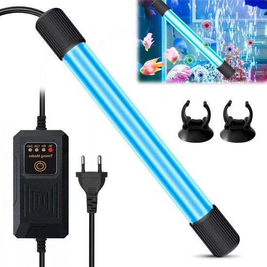 13W Aquarium UV Sterilisator Mit Timer - Gegen Algen & Bakterien Für Teich & Pool
