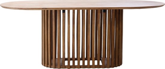 Giga Meubel Eettafel Ferran - Ovaal - Mangohout - Naturel - 200cm