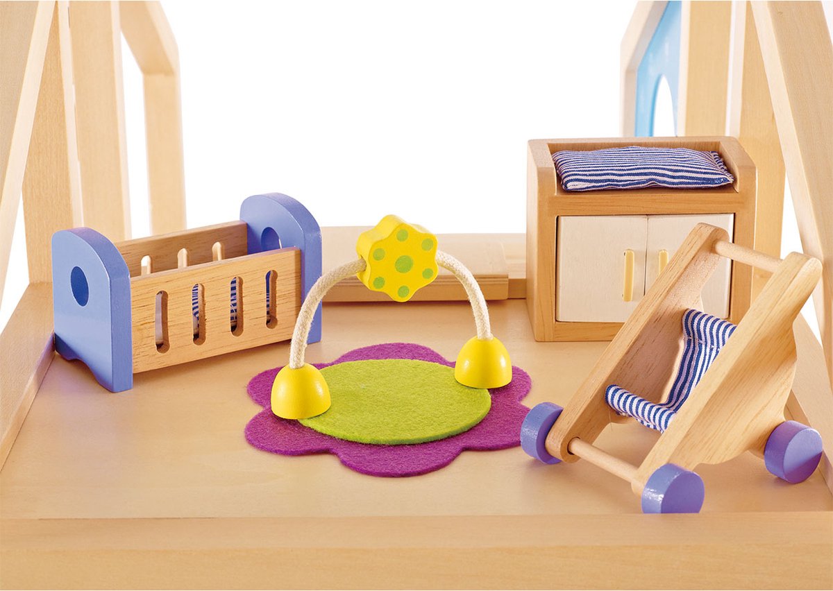 Hape Babykamer Poppenhuis Meubels - Houten Speelkamer met 8 Onderdelen, vanaf 3 Jaar — afbeelding 11