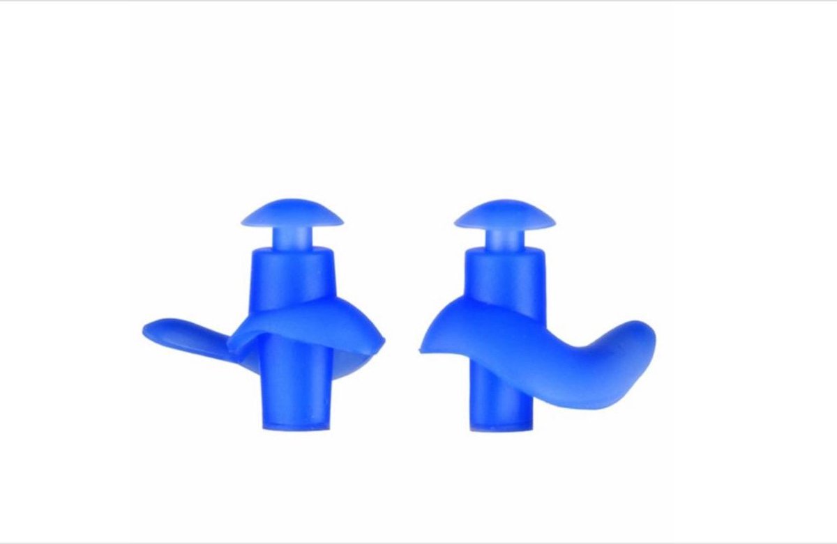 Goedkoopste New Age Devi - Siliconen Oordoppen - Herbruikbaar - Zwem-oordopjes - Gehoorbescherming - Geluids-overlast - Waterdicht zwemmen - Blauw - Inclusief Opbergdoosje