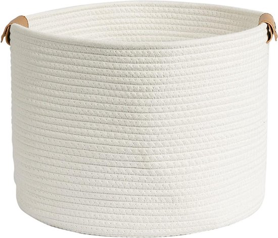 Piek- panier Panier de rangement (avec) - Paniers de Ranger - Paniers respectueux de l'environnement - panier de rangement speelgoed - Katoen- panier de rangement chambre d'enfant - panier de rangement rond -