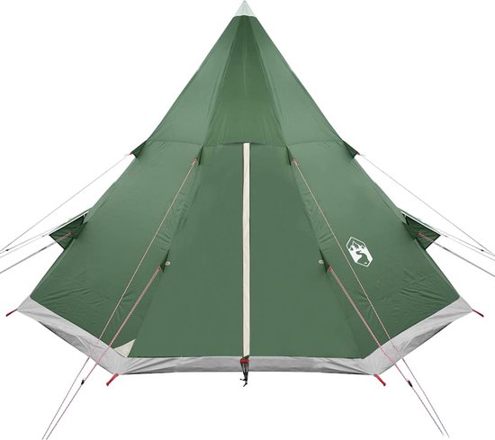 vidaXL Tipitent - 4-persoons - Waterdicht - Groen Kampeertent - Tipi Tent - Familietent - Outdoor Tent - Waterproof Tent van Vidaxl — afbeelding 4
