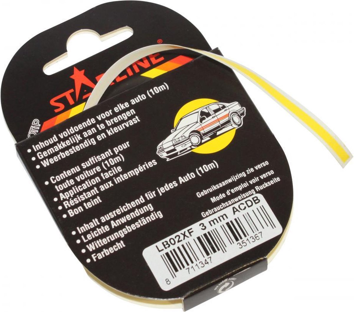 HPX-velgrand voor auto lb02xf / geel / 3 mm x 10 m nieuw