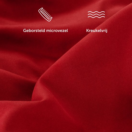 Housse de couette Blumtal Evolon® avec Kussensloop - Anti-allergique - Anti-acariens - 190 x 200 cm - 2 Taies d'oreiller 40 x 70 cm - Rouge foncé