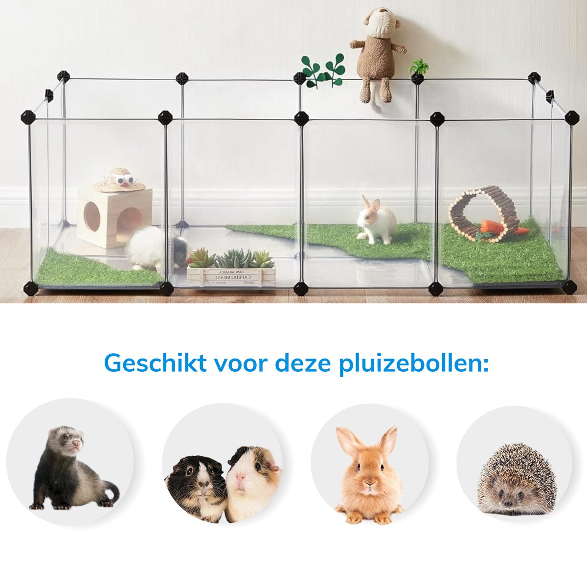 ACAZA Modulaire Kooi 143 x 73 cm Transparante Ren thumbnail 7