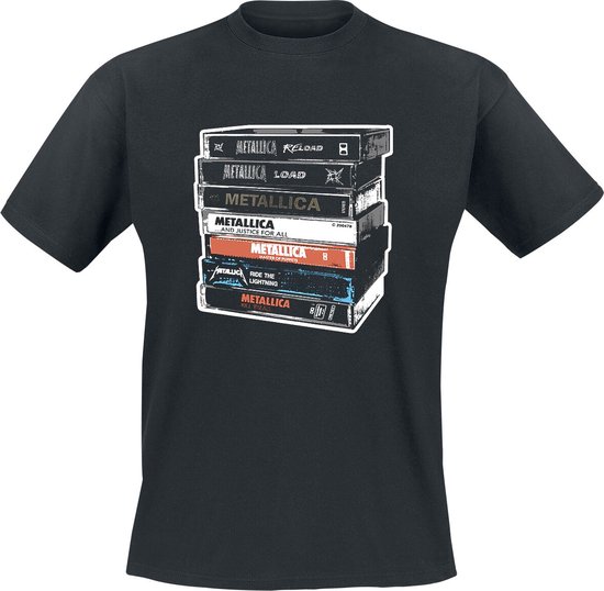 Tshirt Homme Metallica -L- Cassette Zwart