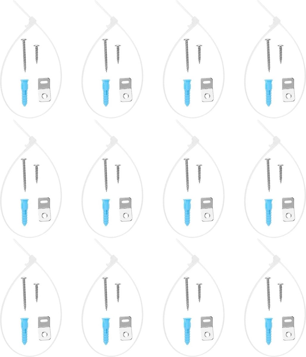 12-delige Metalen Anti-Tip Fittingen Set voor Meubelriemen Washing Machine