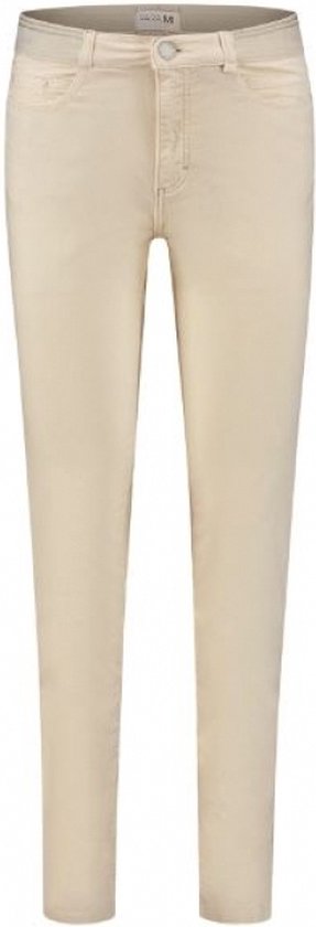 Crèmekleurige pantalon van Para mi met een elastische tailleband.