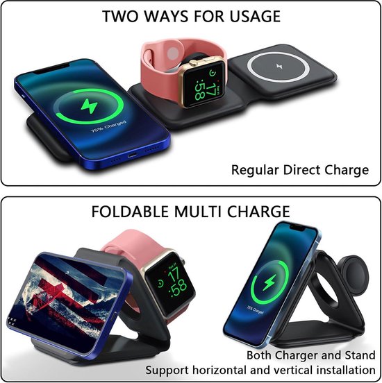 Draadloze oplader, 20W Max draadloze oplaadpad inductie-oplader compatibel met Samsung Galaxy S24/S23/S22/S21/S20, compatibel met iPhone Draadloze oplader, 20W Max draadloze oplaadpad inductie-oplader compatibel met Samsung Galaxy S24/S23/S22/S21/S20, compatibel met iPhone