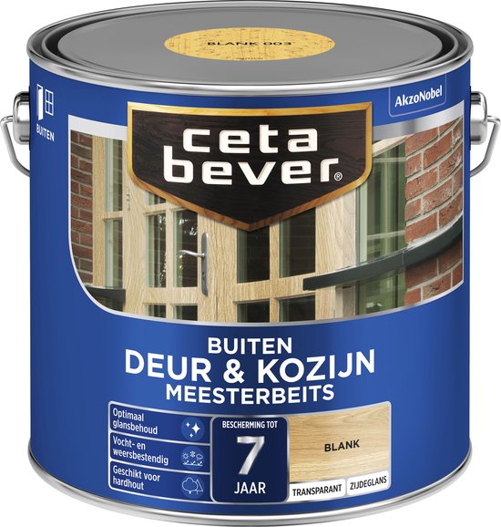 Cetabever - Meesterbeits Deur & Kozijn Transparant Zijdeglans - Blank - 2,5 L