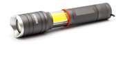 Grijze Nebo zaklamp met rode ring en een opvallende COB-lichtstrip.