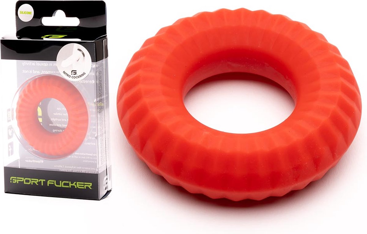 Sport Fucker - Nitro Ring - Siliconen Cockring of Ball Stretcher - Rood