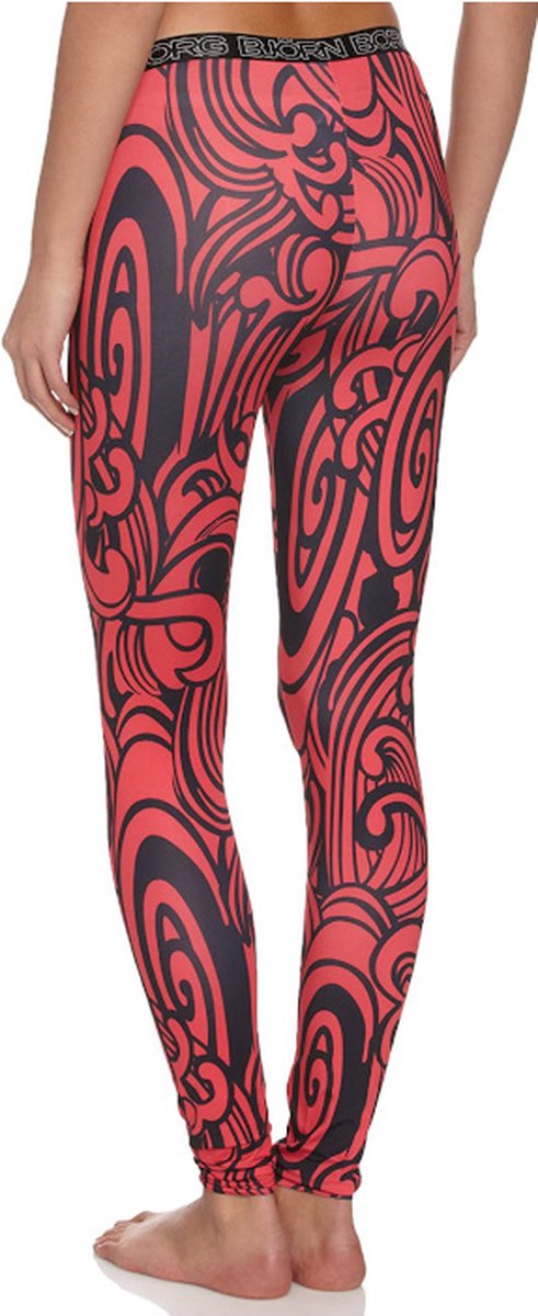 Björn Borg - Dames - Kirigami Wave Tights - Rood - Maat XS van Bjorn Borg — afbeelding 2