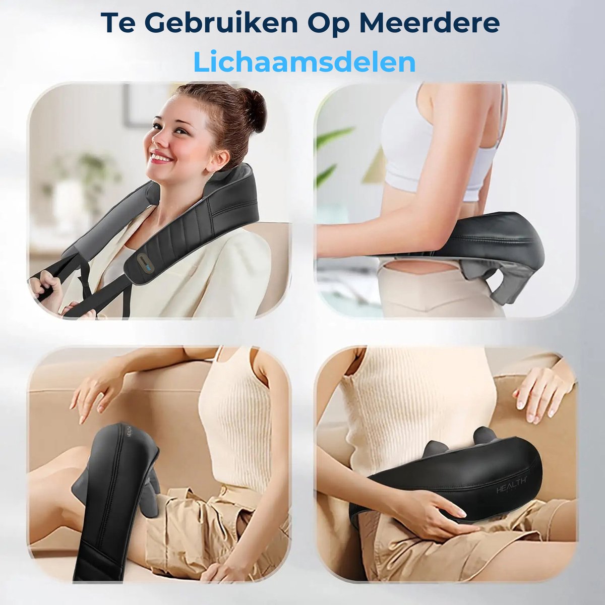 Health Bay® Human Feel - Nekmassage Apparaat - Massage Apparaat voor Nek en Schouder - Massagekussen - Draadloos - Jouw Persoonlijke Masseur voor Thuis — cadeau in Verzorging - foto 8