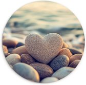 WallCircle - Cercle mural 30x30 - Coeur - Pierres - Nature - Galets - Zen - Galets - Tableaux ronds salon - Plaque murale ronde - Cercle Décoration murale - Décoration chambre intérieure - Décoration murale cercle mural - Accessoires de maison