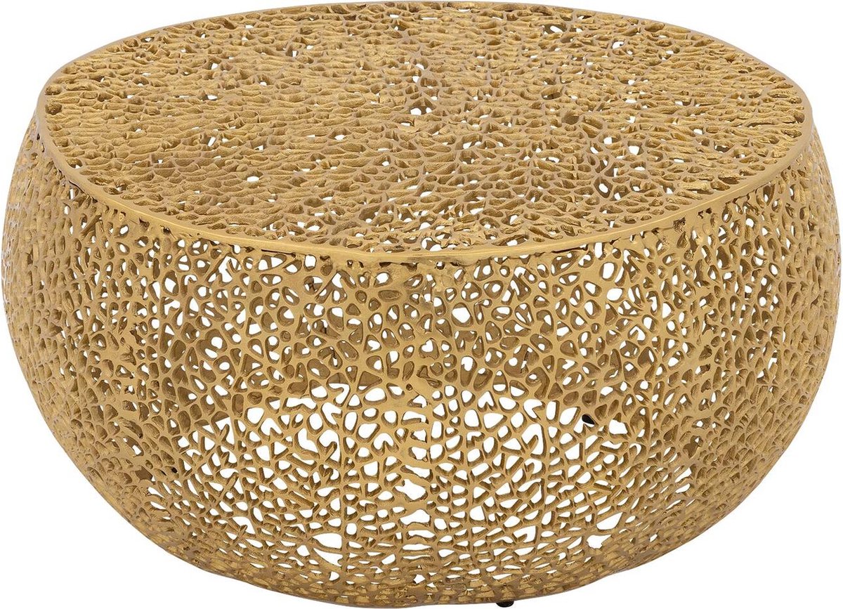 Goossens Agot Salontafel - Aluminium - 80 x 41 x 80 cm - Rond