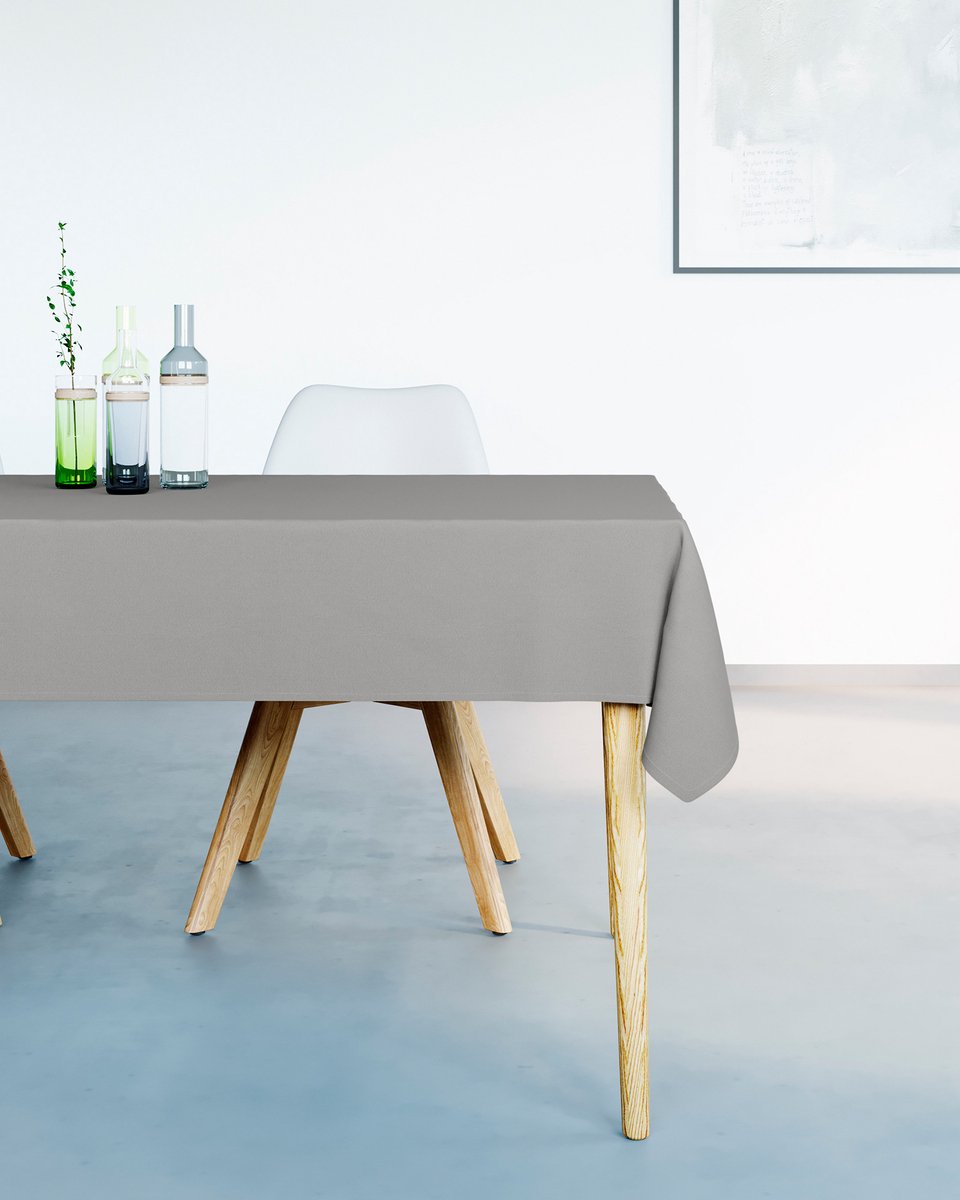 Mistral Home - TAFELKLEED - waterafstotend - 150 x 250 cm - effen kleur - grijs